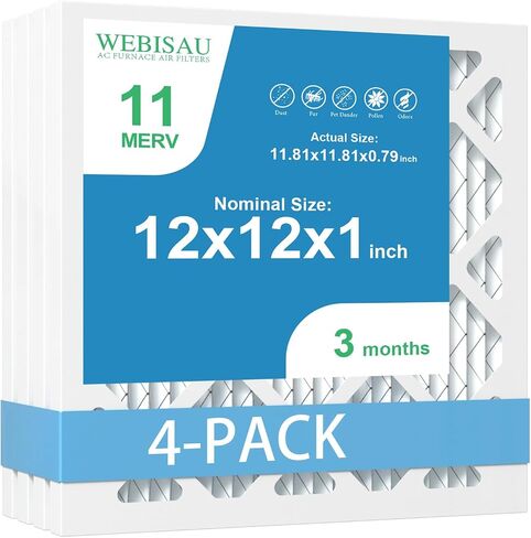 14x14x1 Air Filter MERV 11 MPR 1000 2Pack Pleated HVAC AC Furnace Air Filters,Air Conditioner Filters (Exact size: 13 3/4"x13 3/4"x3/4") in Kuwait