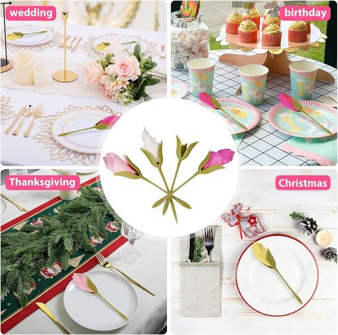10Pcs Rose Stem Napkin Holders Turning, Plastic Flower Stem Napkin Holder Twist, for Wedding, Luncheons, Picnics, Banquet, Birthday, Dining - Green in Kuwait