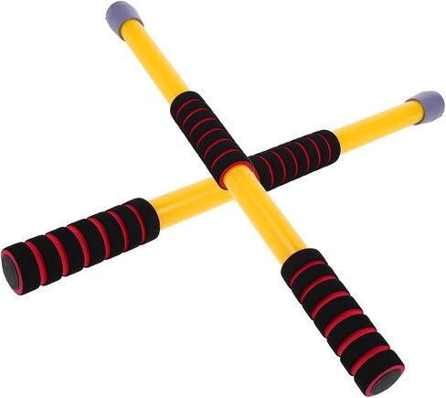 VANZACK 2 Pack Scooter Board Paddles Short Paddle for Kids | Balance and Coordination Sensory Training Floor Scooter Stick Plastic Eva Grip Handles for Indoor Outdoor Exercise in Kuwait