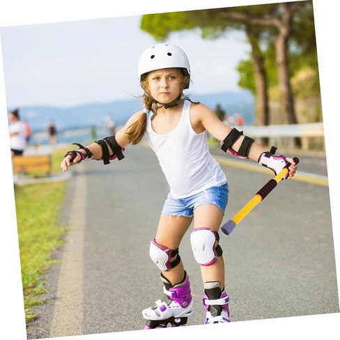 VANZACK 2 Pack Scooter Board Paddles Short Paddle for Kids | Balance and Coordination Sensory Training Floor Scooter Stick Plastic Eva Grip Handles for Indoor Outdoor Exercise in Kuwait