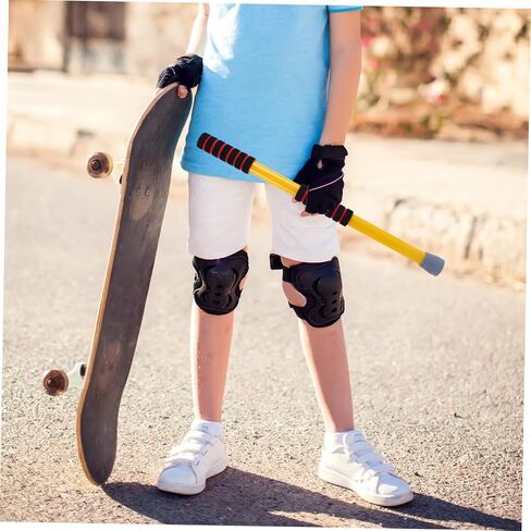 VANZACK 2 Pack Scooter Board Paddles Short Paddle for Kids | Balance and Coordination Sensory Training Floor Scooter Stick Plastic Eva Grip Handles for Indoor Outdoor Exercise in Kuwait