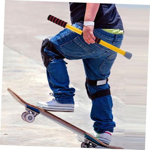 VANZACK 2 Pack Scooter Board Paddles Short Paddle for Kids | Balance and Coordination Sensory Training Floor Scooter Stick Plastic Eva Grip Handles for Indoor Outdoor Exercise in Kuwait