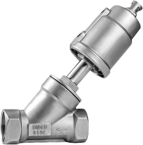 304 Stainless Steel Pneumatic Angle Seat Valve High Temperature Steam Printing and Dyeing Foam Machinery Special(DN32(Bore 63mm)) in Kuwait