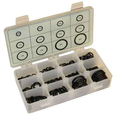 مجموعة حلقات O-Ring Nitrile (Buna-N) العالمية - 90 Durometer أسود، 200 قطعة في 12 مقاس AS568 - أختام عالية الضغط لتطبيقات السيارات والهيدروليكية والصناعية in Kuwait