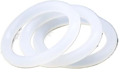 XLJP 10 قطع/مجموعة VMQ O-Ring Seal Gasket CS 5 مم OD 15 ~ 150 مم مطاط السيليكون معزول مقاوم للماء شكل دائري أبيض (الحجم: OD 32 مم ID 22 مم، اللون: CS 5.0 مم) in Kuwait