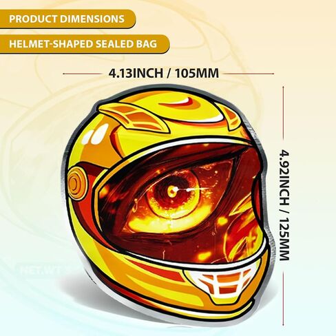 100pcs Helmet Shaped Self-Sealing Bag 10.5x12.5cm with Transparent Window | Helmet Contour · Clear View Window · Resealable Closure · Thickened · Parts Organizer · 100pcs Value Set in Kuwait