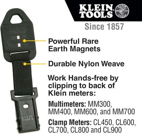 Klein Tools ET600 Multimeter, Megohmmeter Insulation Tester, 4000 Ohms Resistance, 125V/250V/500V/1000V, Auto-Ranging TRMS Multimeter & 69417 Rare-Earth Magnetic Hanger, with Strap in Kuwait