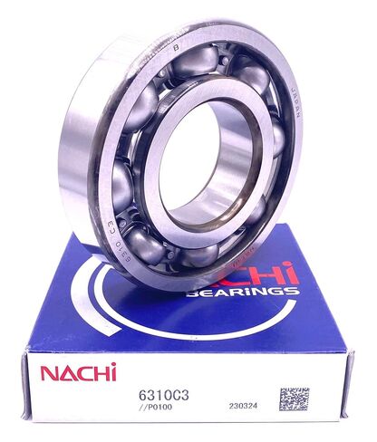 Nachi Japan 6310 C3 محمل كروي ذو أخدود عميق، نوع مفتوح، بدون أختام 50x110x27 ملم in Kuwait