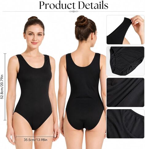 ثياب الرقص للنساء الأسود رداء رقص الباليه تانك الجمباز Dancewear الأساسية مغرفة الرقبة ارتداءها الكبار مناسبة 100-110LB M in Kuwait