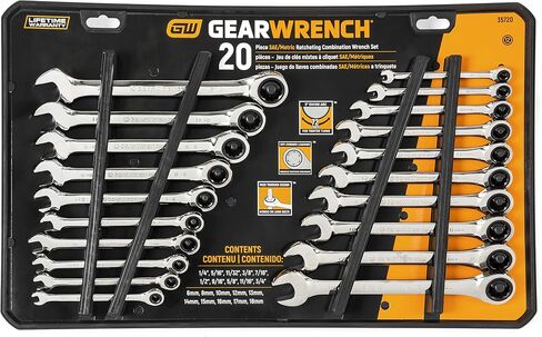 GEARWRENCH 20 Piece Ratcheting Wrench Set | SAE & Metric | 35720 in Kuwait