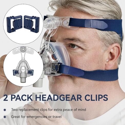 استبدال مشابك أغطية الرأس لمقاطع أقنعة CPAP الأنفية المتنوعة من ResMed، ومشابك حزام قناع CPAP لملحقات أغطية الرأس العالمية CPAP، عبوتان in Kuwait