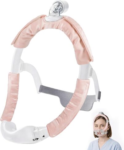 3 Pcs Satin CPAP Strap Cushions, CPAP Strap Covers, Comfort CPAP Face Mask Cushion Pads, CPAP Mask Covers for F30i/N30i Mask, Silky CPAP Headgear Pads for Reducing Red Marks, Pink in Kuwait