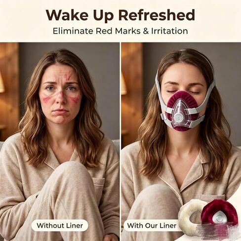 4 عبوات من بطانات قناع CPAP العالمية، أغطية قناع الوجه بالكامل من الصوف الدقيق فائق النعومة، قابلة لإعادة الاستخدام، قابلة للتنفس، تقلل من تسرب الهواء وعلامات الضغط، متوافقة مع F20-4 ألوان مختلطة in Kuwait