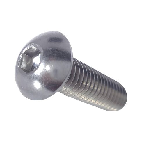 Fastenere Button Head Socket Cap Screws - M4-0.70 x 16MM (100-pack) Stainless Steel 18-8, Full Thread, Plain Finish, Flat Point, ISO 7380 Metric Screw Set, Easy to Install w/Allen Hex Socket Drive in Kuwait