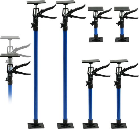 6 Pcs Adjustable Cabinet Jack Support Pole, 12.2" to 115" Telescoping 3rd Hand Tool, 154Lbs Capacity heavy-duty Alloy Steel Adjustable Poles for Cabinets, Drywall & Cargo in Kuwait