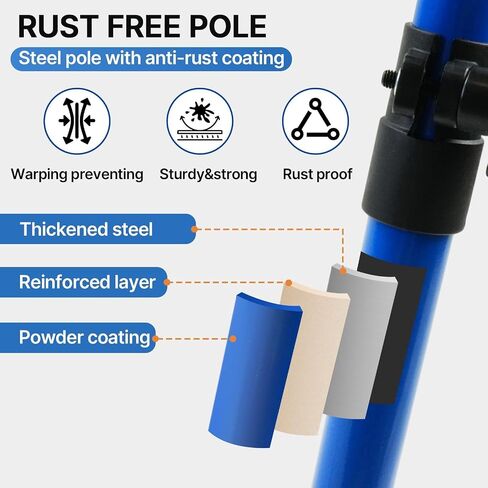 6 Pcs Adjustable Cabinet Jack Support Pole, 12.2" to 115" Telescoping 3rd Hand Tool, 154Lbs Capacity heavy-duty Alloy Steel Adjustable Poles for Cabinets, Drywall & Cargo in Kuwait