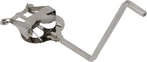 Saxophone Lyre Music Holder, 4x4mm Square Mount with 110mm Rod - Silver Metal Clip for Alto/Tenor Saxophone (Includes Felt Bag & Cleaning Cloth) in Kuwait