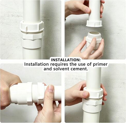 5 عبوات من تركيبات PVC مقاس 2 بوصة، محول أنابيب PVC ذكر NPT مقاس 2 بوصة (مقبس × خيط ذكر NPT)، وصلة توصيل أنابيب توصيل PVC مقاس 2 بوصة لأنابيب المياه وحمام السباحة والسباكة الخارجية، جدول أبيض SCH 40 in Kuwait
