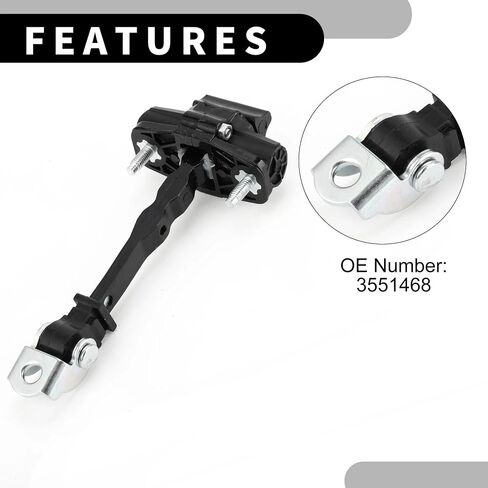 Door Check Hinge Strap Stopper Arm Fit for Opel Fit Grandland A18 2017-On Car Accessories Door Check Strap Stopper Limiter 3551468 Rear Back Door Check Strap in Kuwait