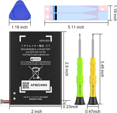 HAC-003 Switch Battery, 4310mAh High Capacity Lithium Polymer Replacement Battery Compatible with Switch Console, with Installation Tool kit in Kuwait