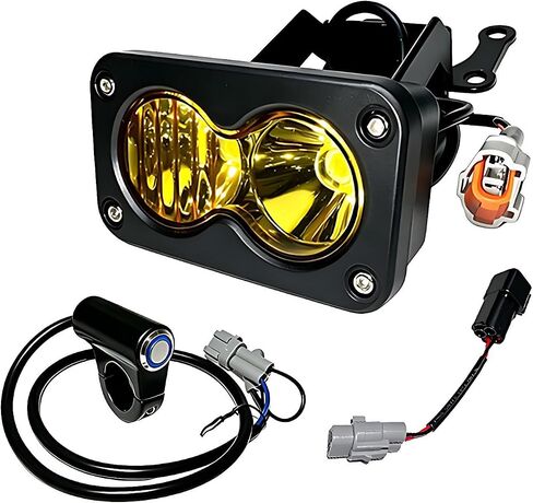 مجموعة المصابيح الأمامية LED باللون الأصفر الذهبي التوصيل والتشغيل لـ Sur-Ron eRide Pro S SS X260 Light Bee X Ultra Bee Segway X260، Baja Style Spot Flood Combo IP67 شريط إضاءة مقاوم للماء مع مفتاح in Kuwait