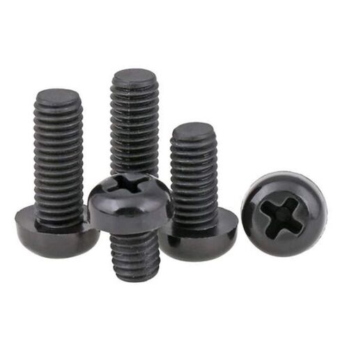 M4 M5 M6 Black Nylon Pan Round Head Phillips Screws Plastic Machine Screws (100Pcs, M6x12mm) in Kuwait