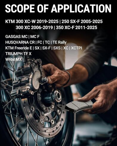 وسادات فرامل أمامية وخلفية، وسادة فرامل قرصية سيراميك، متوافقة مع KTM 300 XC-W 2019-2025/250 SX-F 2005-2025/300 XC 2006-2019/350 XC-F 2011-2025 (مجموعة سيراميك) in Kuwait