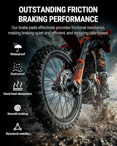 وسادات فرامل أمامية وخلفية، وسادة فرامل قرصية سيراميك، متوافقة مع KTM 300 XC-W 2019-2025/250 SX-F 2005-2025/300 XC 2006-2019/350 XC-F 2011-2025 (مجموعة سيراميك) in Kuwait