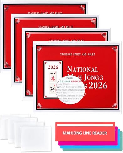 Mahjong Cards 2026 *4, Mahjong Card Sleeve *4, Mahjong Line Reader *4 in Kuwait