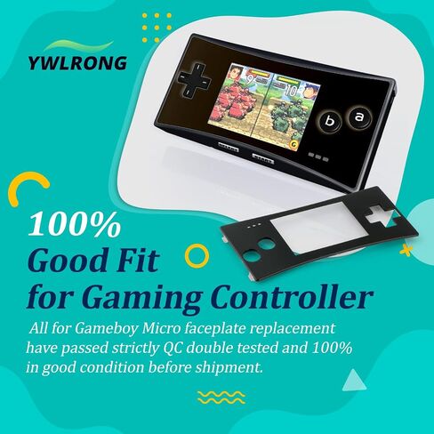 غطاء أمامي لوحدة تحكم Gameboy Micro GBM غطاء أمامي بديل لـ Game boy Micro (أسود) in Kuwait