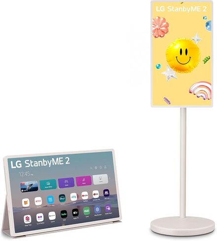 LG 27 بوصة Stanbyme 2 Super Portable Touch Screen ، Dolby Vision ، HDR10 ، وضع المخرج ، بطارية مدمجة ، دوران دوار كامل (27lx6tyga ، 2025) in Kuwait