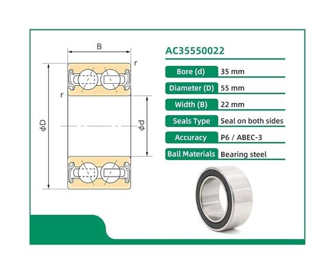 35BD5522 AC35550022 35x55x22 Air Conditioner A/C Compressor Clutch Pulley Bearing in Kuwait