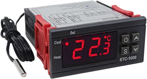 STC-1000 Led Digital Thermostat Temperature Controller AC 110V 220V 10A Two Relay Regulator with Heater(Stc-1000 Waterproof) in Kuwait
