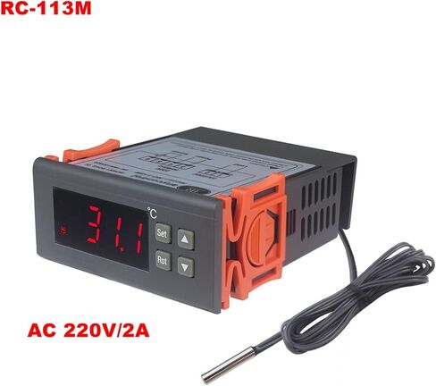 Thermostat Temperature Controller RC-113M 220V 2A with Sensor for Incubater Heating Enquipment in Kuwait