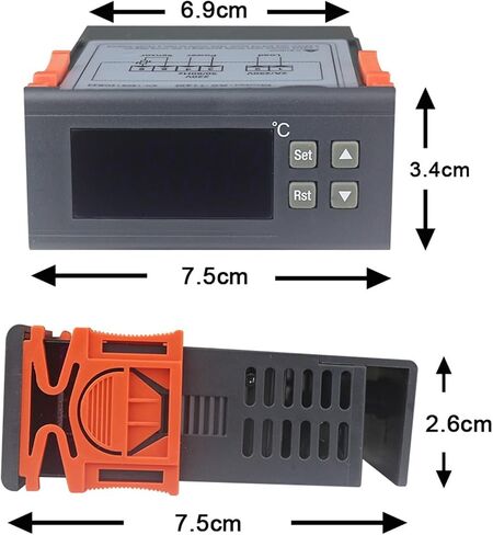 Thermostat Temperature Controller RC-113M 220V 2A with Sensor for Incubater Heating Enquipment in Kuwait