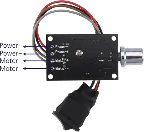 2 PCS Pwm Speed Controller, Dc Motor Speed Controller, 6V 12V 24V 3A SpeedAdjustable Reversible Forward and Reverse Control Switch Button for Low Voltage Brushed Dc Gear Motors in Kuwait