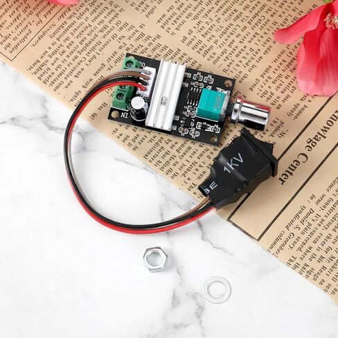 2 PCS Pwm Speed Controller, Dc Motor Speed Controller, 6V 12V 24V 3A SpeedAdjustable Reversible Forward and Reverse Control Switch Button for Low Voltage Brushed Dc Gear Motors in Kuwait