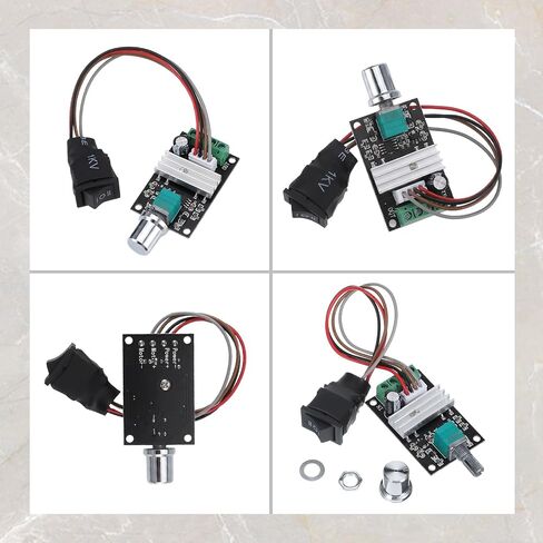 2 PCS Pwm Speed Controller, Dc Motor Speed Controller, 6V 12V 24V 3A SpeedAdjustable Reversible Forward and Reverse Control Switch Button for Low Voltage Brushed Dc Gear Motors in Kuwait