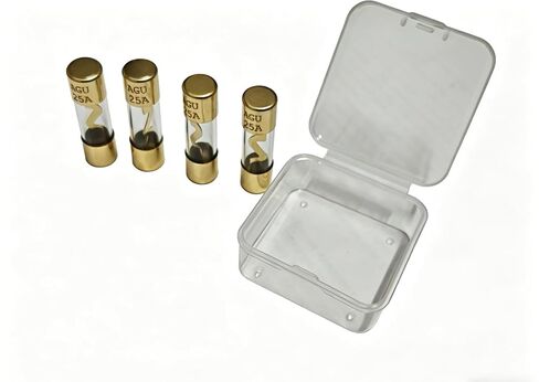 30A AGU، AGU Fuse 30A، أغطية نحاسية مطلية بالذهب، حماية دائرة أنبوبية شفافة للسيارات والأجهزة المنزلية والإلكترونية (4 عبوات) in Kuwait