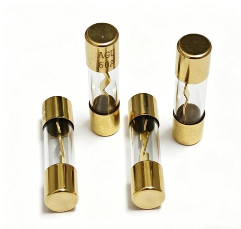 30A AGU، AGU Fuse 30A، أغطية نحاسية مطلية بالذهب، حماية دائرة أنبوبية شفافة للسيارات والأجهزة المنزلية والإلكترونية (4 عبوات) in Kuwait