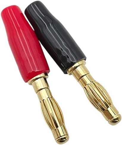 20PCS 4mm Banana Plug Connectors Gold-plated Copper Pin for Speaker Wire/Electrical DIY Multimeter Test(10Red 10Black) in Saudi Arabia