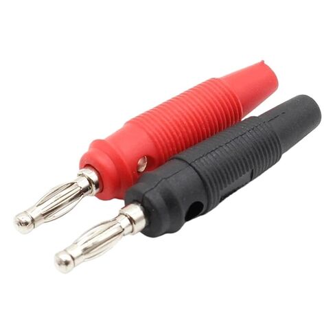 10Pcs/lot Red and Black 4mm Solderless Side Stackable Banana Plug in Saudi Arabia