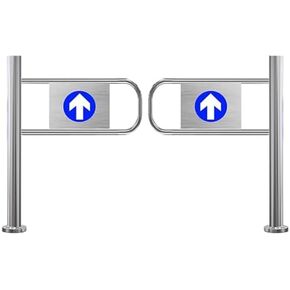 Durable Stainless Steel Double Action Swing Door - Detachable Manual Pedestrian Entrance Gate for Restaurants & Counters - Heavy-Duty, Versatile Design for High Traffic Areas,H 100cm - W 110cm(43 1/3 in Kuwait