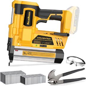 ReliaRoads 2" Cordless Brad Nailer, Patented 18GA 2-in-1 Staple Nail Gun Battery Powered Compatible with DeWalt 20V MAX Battery, Electric Nail Gun with Nails Puller, 1600 Nails (Battery Not Included) in Kuwait