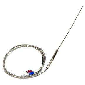 K Type 1.5m Metal Screening Cable 200mm Probe Sheathed Thermocouple Temperature Sensor 1Pcs in Kuwait