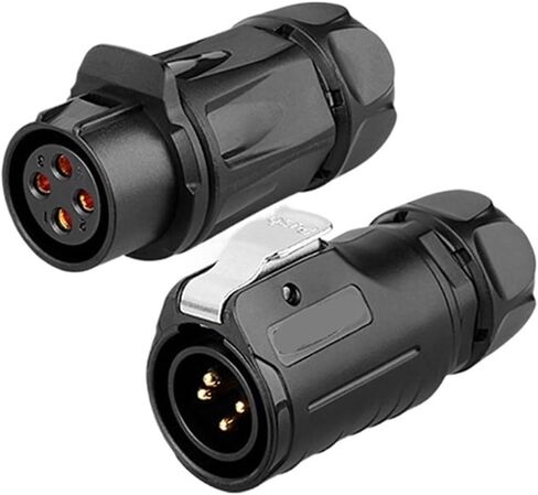 LP20 Plastic 2 3 4Pin M20 Aviation Electrical Male Plug Female Socket Wire Joint Welding Connector for Automation Industry(2pin Plug Set 2) in Kuwait