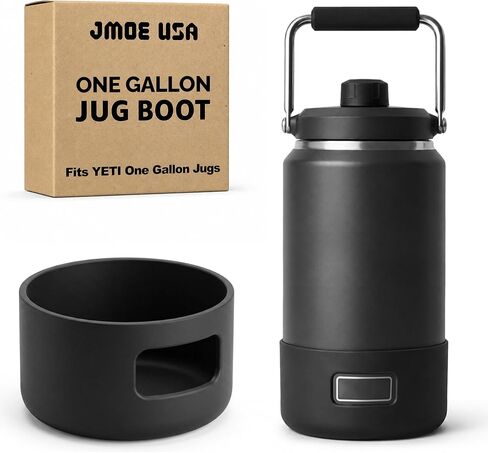 حذاء Jmoe USA Jug Boot متوافق مع أباريق Yeti Rambler | فائق السماكة | يحمي من الخدوش والخدوش | واقي الحذاء لأسفل إبريقك | مصنوع من السيليكون المتين الخالي من مادة BPA (نصف جالون) in Kuwait