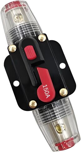 100Amp Car Circuit Breaker, 12V-28V Manual Reset Vehicle Inline Fuse Inverter, Waterproof Automotive Power System Protection Accessories, Universal for Trolling Motors ATV in Kuwait