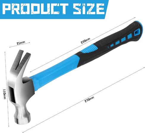 Claw Hammer with Comfort Grip Framing Hammer with Smooth Head Stubby Hammer 11.5 oz Claw Hammers Stainless Steel Hammers Tools Perfect for Household Projects Garage in Kuwait