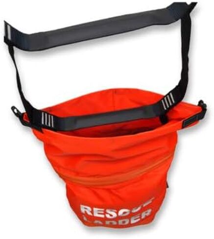 Frontline Fall Protection RLA18 Rescue Ladder Kit 18' | Breaking Strength: 5,000lbs/ 22kN | OSHA Compliant Rescue Kit with Deployment Bag | ANSI Z359.12 Steel Carabiner (30kN) in Kuwait